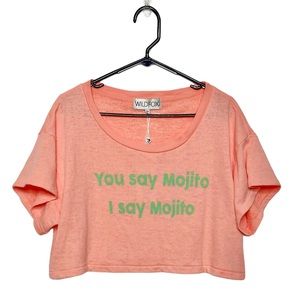 Wildfox Peach Mojito crop top size medium